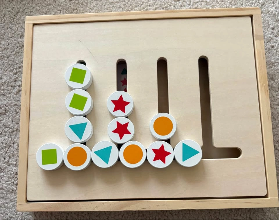 Montessori Preschool Toys, Wooden Slide Puzzle Board - photo 2
