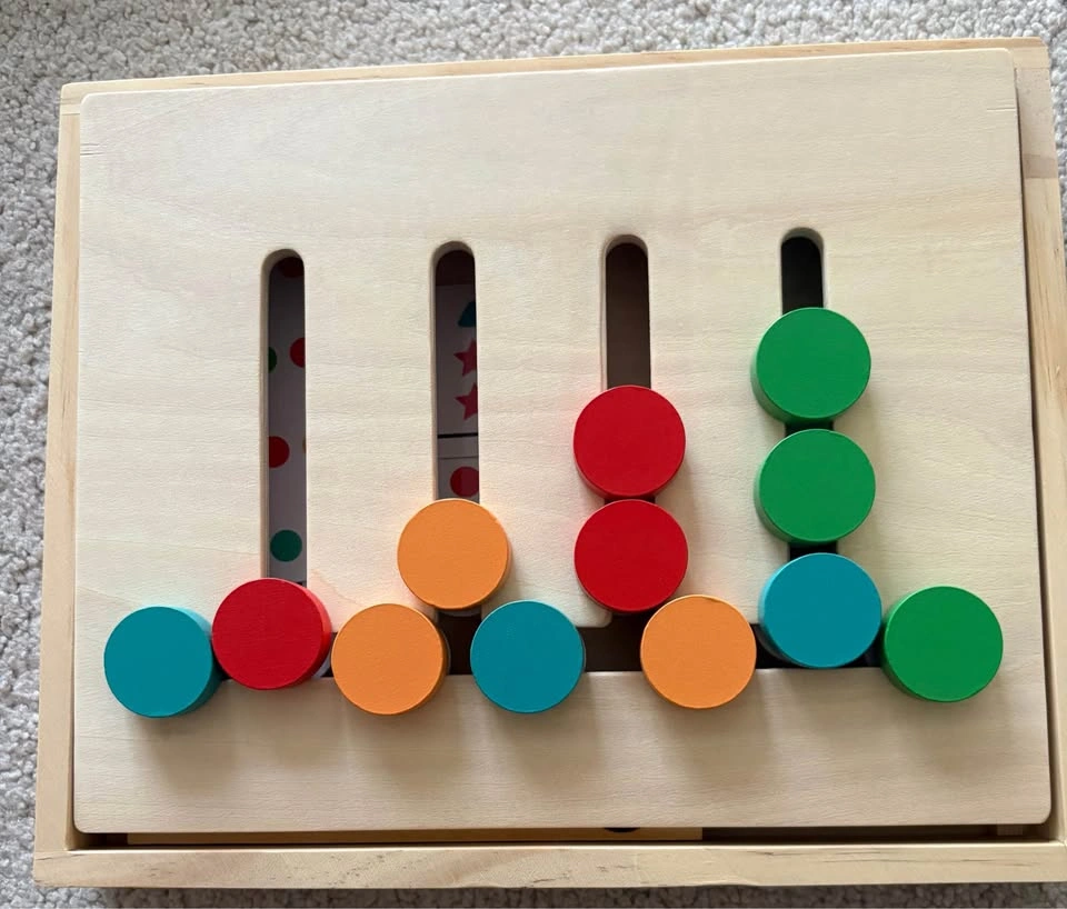 Montessori Preschool Toys, Wooden Slide Puzzle Board - photo 3