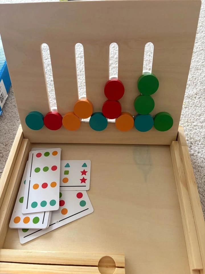 Montessori Preschool Toys, Wooden Slide Puzzle Board - photo 4