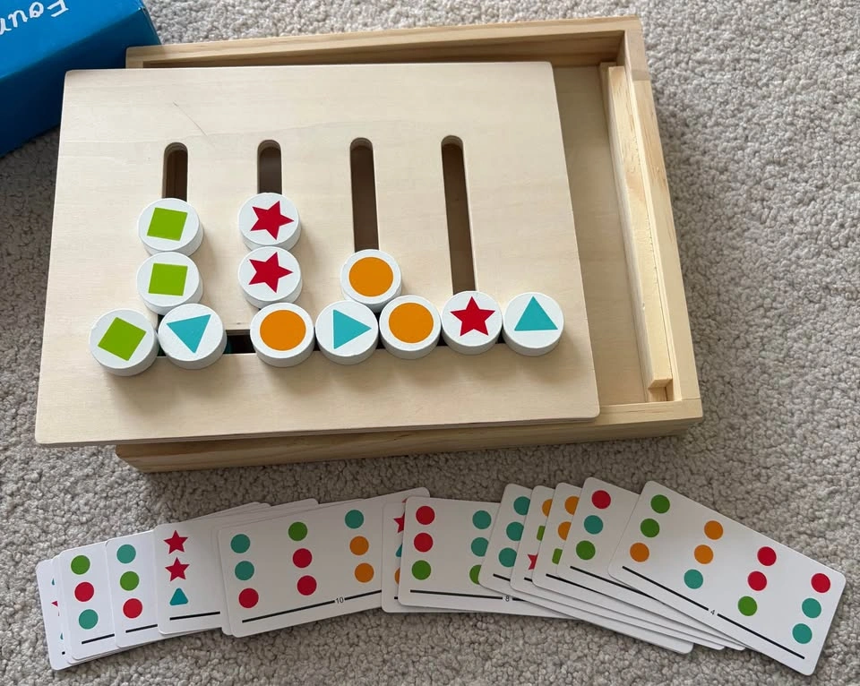 Montessori Preschool Toys, Wooden Slide Puzzle Board - photo 5