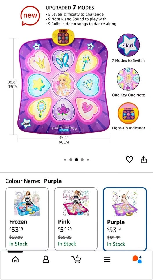 Dancing challenge playmat