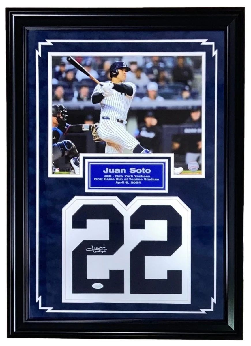 Juan Soto Signed Framed New York Yankees Jersey Numbers w/ 11x14