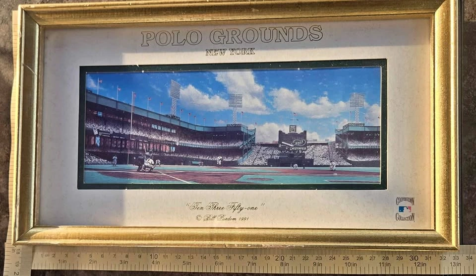 "Shot Heard 'Round the World" Polo Grounds 10/03/1951 Framed Pri