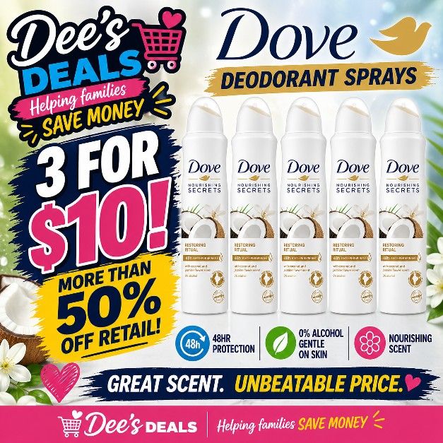 Dove Deodorant Sprays 3 For $10 - photo 2