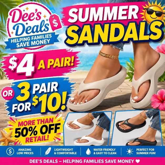 Brand New Super Soft Summer Sandals $4 A Pair - photo 2