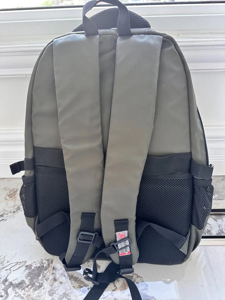 Large Olive Green Multi-Compartment Tech Backpack - Like New - photo 2