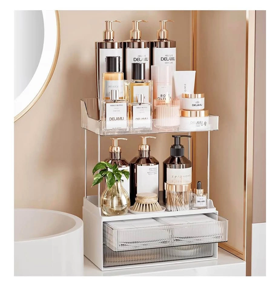 Delamu 2-Tier Bathroom Organizer with Drawers