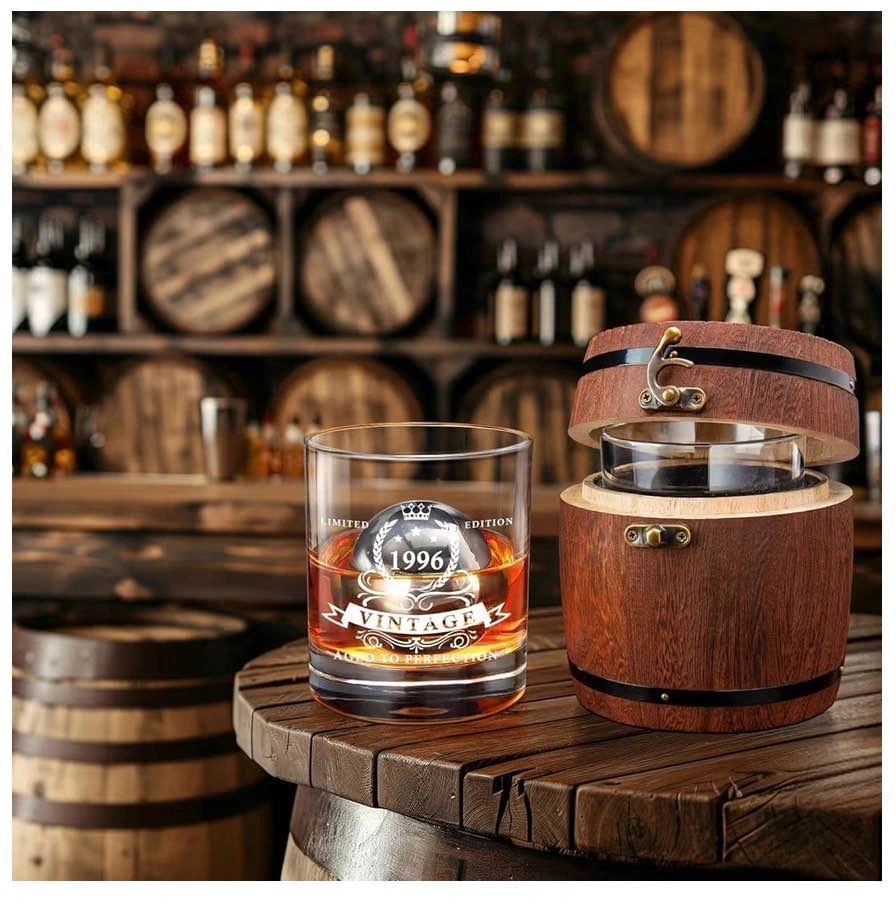 ✨ Gift idea ✨ Vintage Whiskey Glass Set - 12oz Barrel Case - photo 5