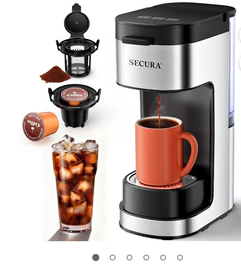 Secura Single Serve Coffee Maker - K-Cup & Ground Coffee