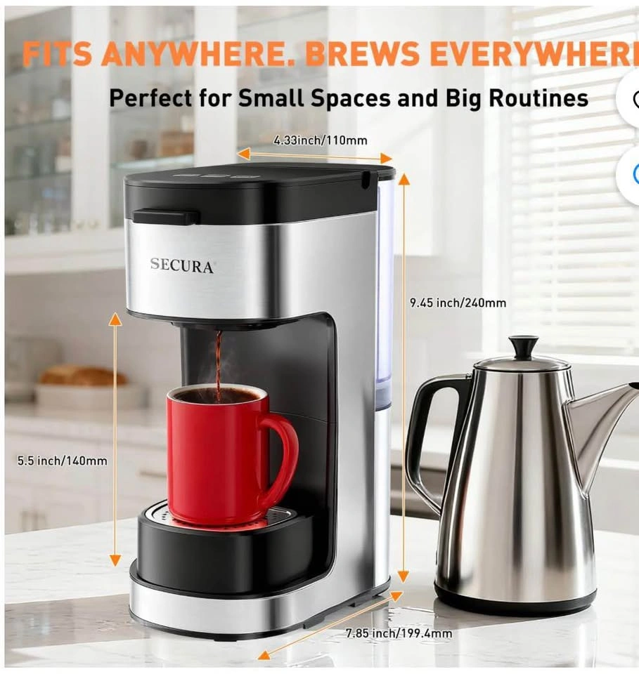 Secura Single Serve Coffee Maker - K-Cup & Ground Coffee - photo 2