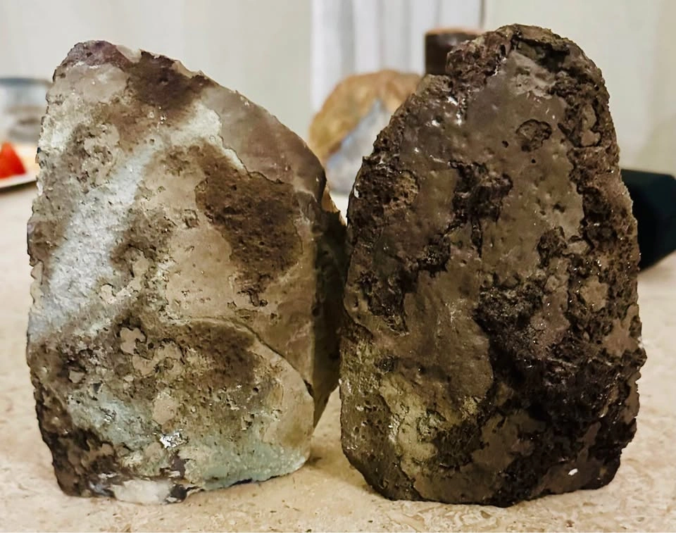 Natural Agate Geode Pair Bookends - photo 4