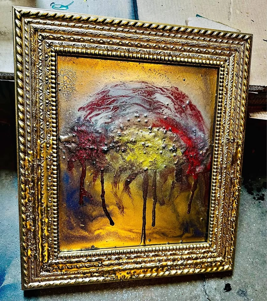 Abstract Framed Mixed Media Home Decor (Custom)