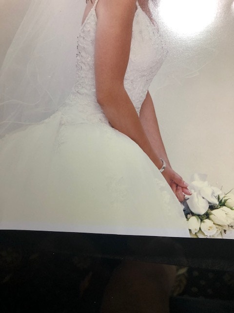 Custom Designer Wedding Dress with Matching Veil