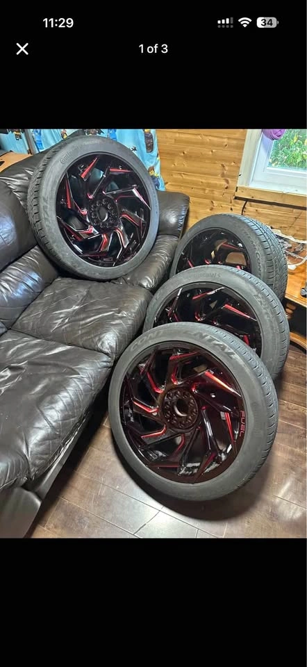 Fuel Offroad Reaction D755 Wheels and Tires - 245/45/ZR20