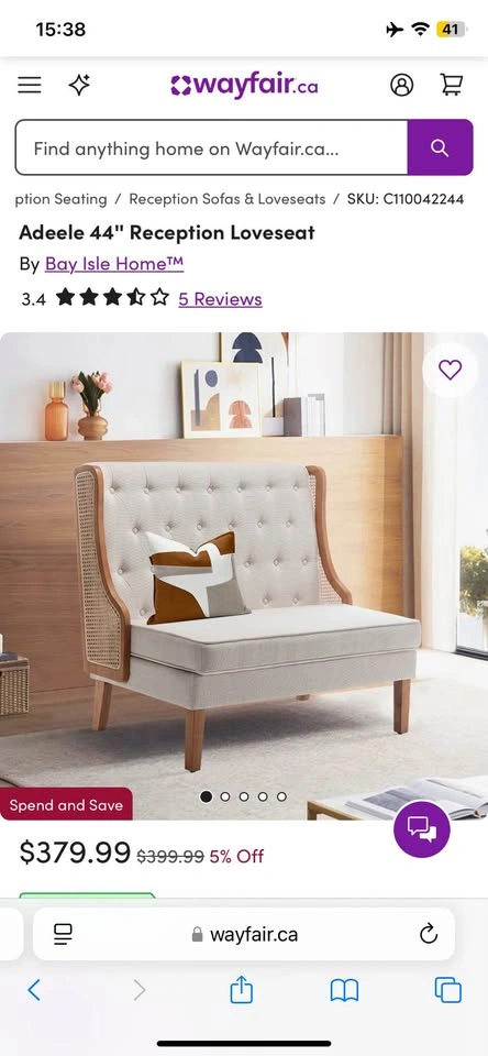 44'' Loveseat / Sofa - photo 5