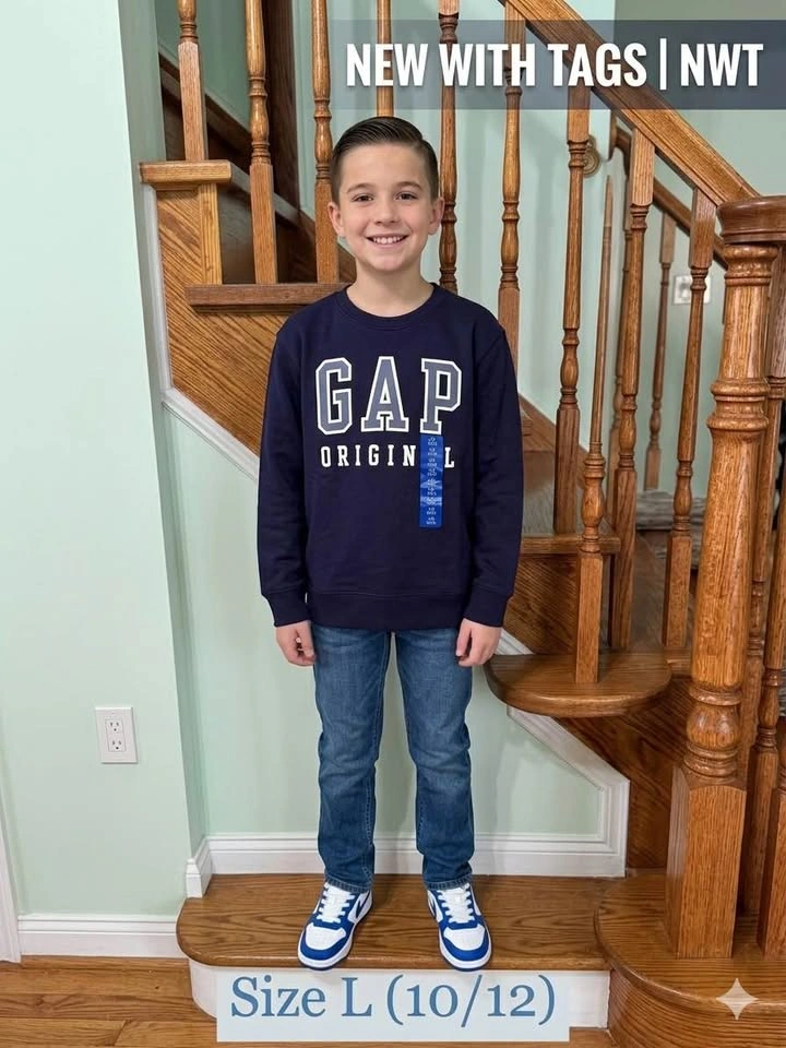 Gap Original Kids Pullover | Navy Blue | Size 10/12 kids - photo 2