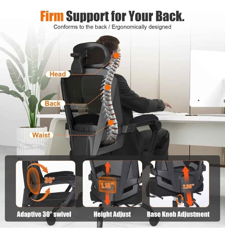 Ergonomic Office Chair with Footrest - photo 2