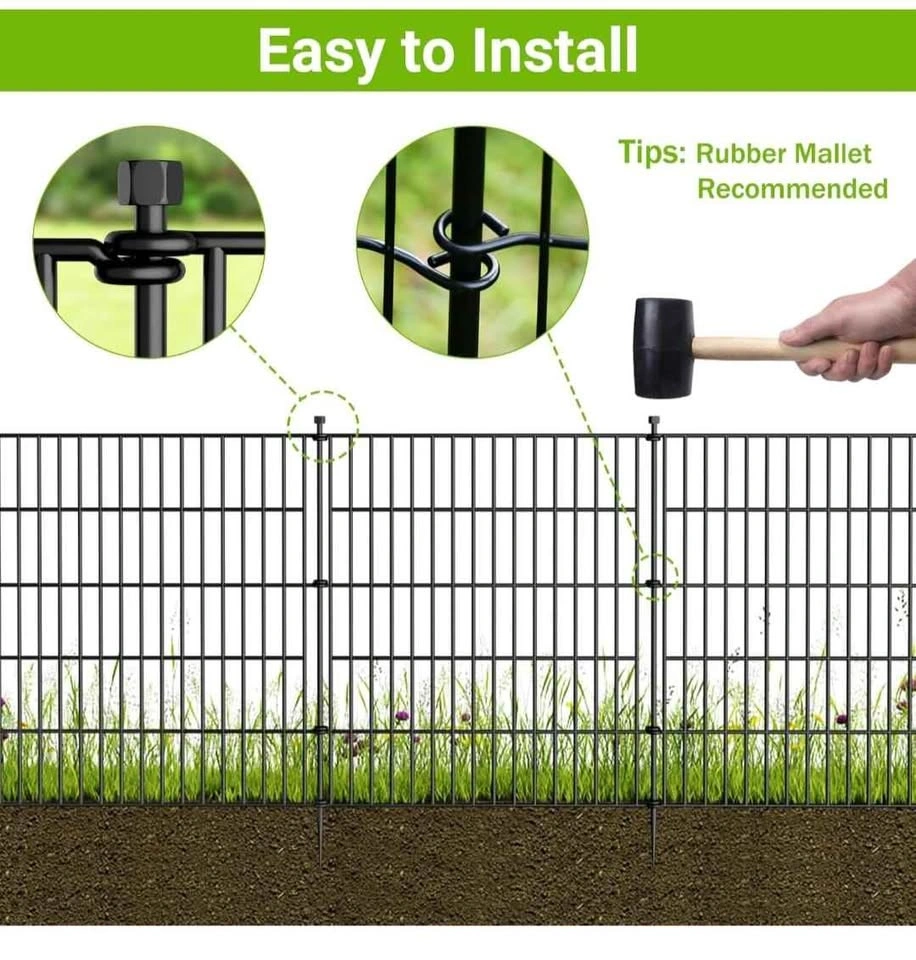 15 Panel Garden Fence w/ Gate - 32"H x 35.4ft - photo 3