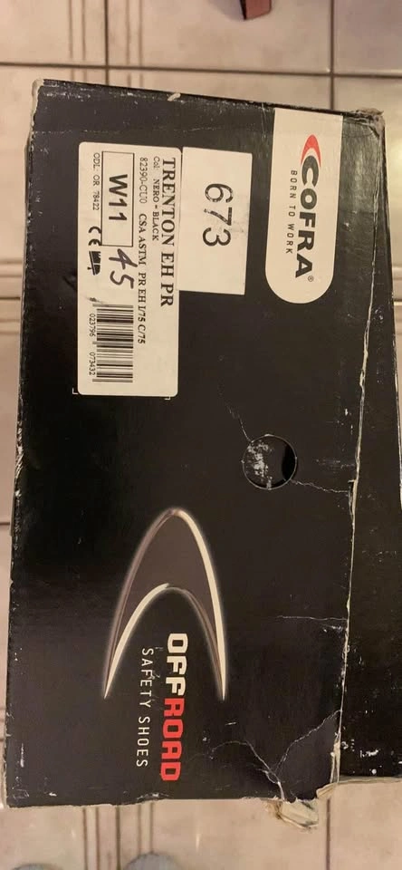 Cofra- Trenton Work Shoes - Steel Toe, Puncture Proof - Size 11W