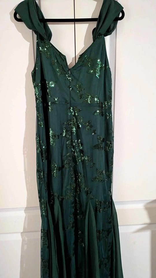 SHEIN Green Sequin Mermaid Maxi Dress