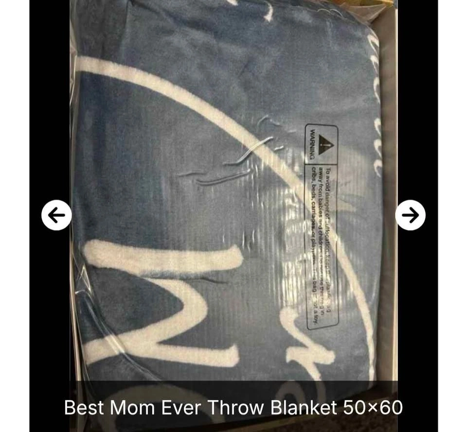 New Best Mom Ever 50 x 60 Throw Blanket Blue - photo 4