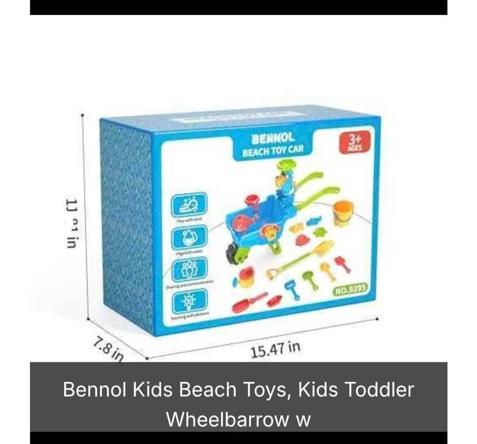 New Bennol Kids Colorful Wheelbarrow Beach Toy Set - photo 3