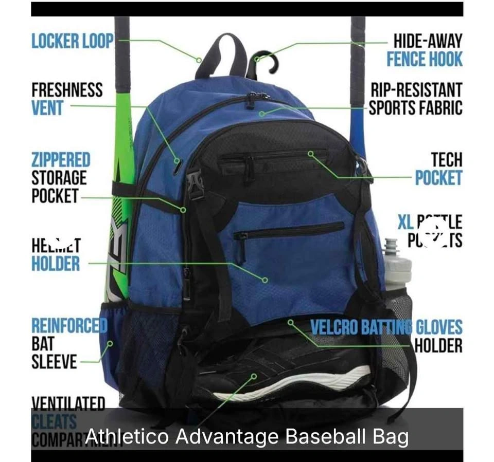 New Athletico Advantage Baseball Bag in Blue & Black - photo 2