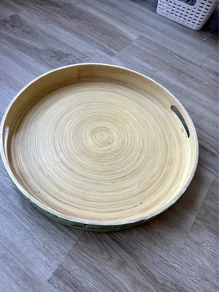 Stylish Wood Tray - 40cm Diameter - Urgent Pickup