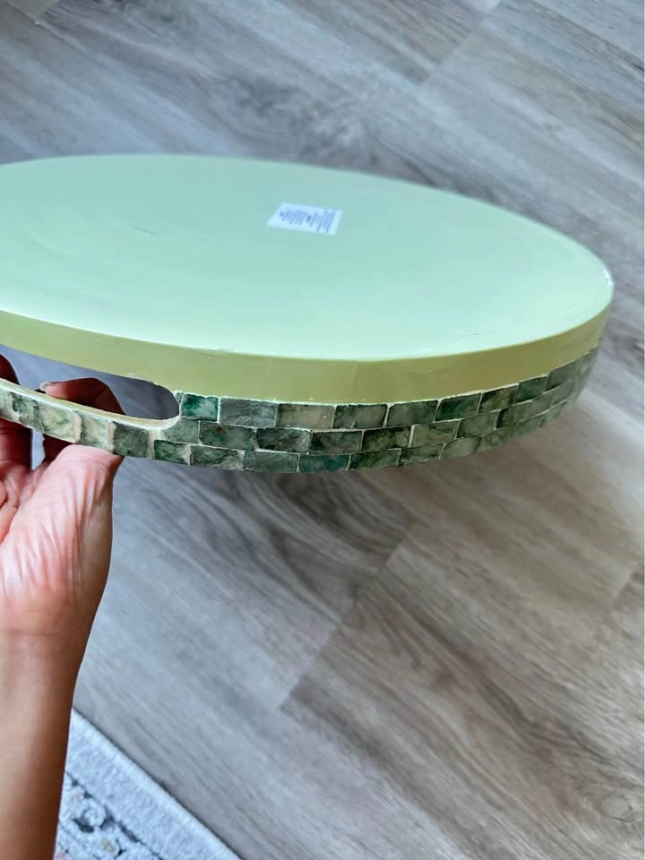 Stylish Wood Tray - 40cm Diameter - Urgent Pickup - photo 2