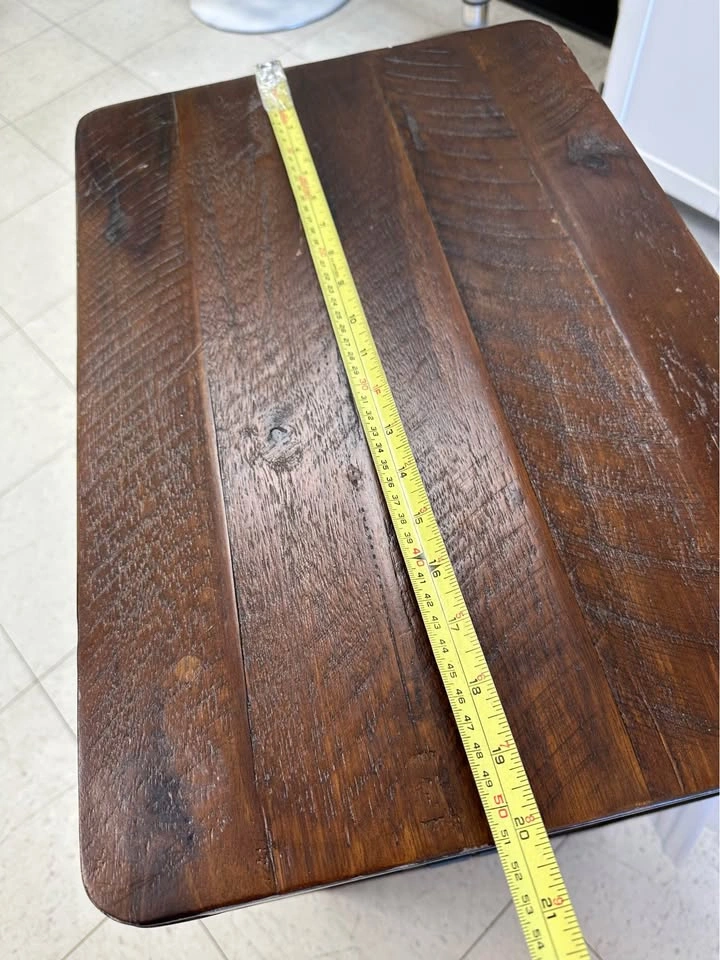 Rustic Wood Nightstand with Drawer - photo 5