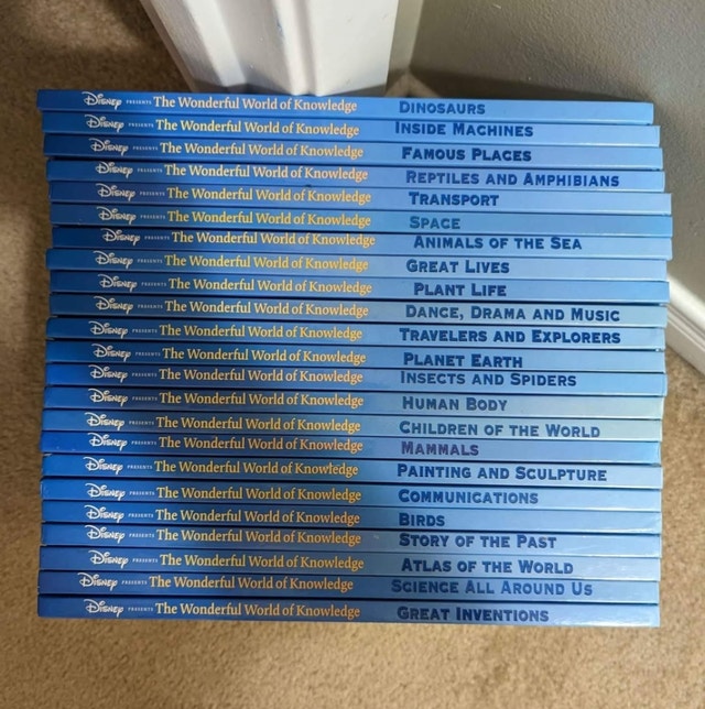 Disney Wonderful World Of Knowledge set of 23 Books