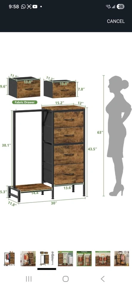 Dresser with Hanging Rack - photo 4