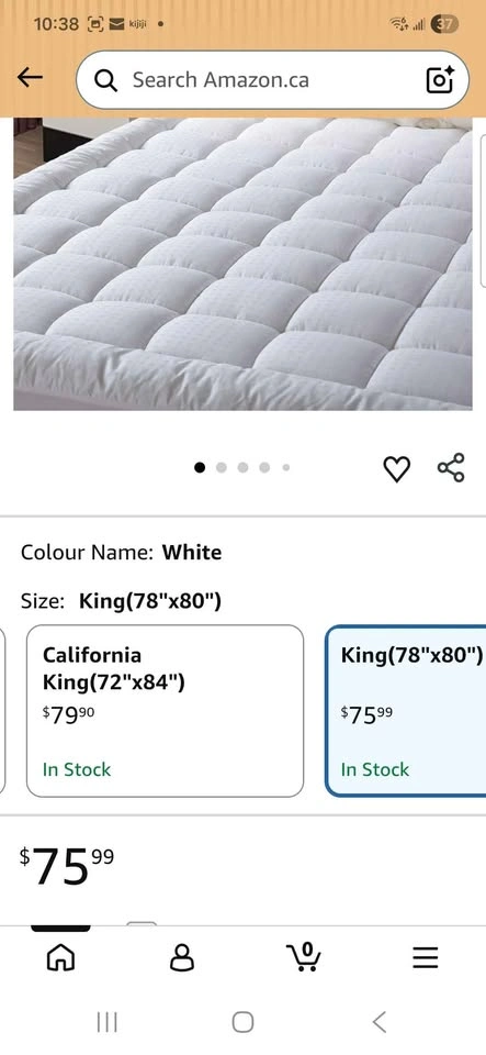 King Size Mattress Pad*New* - photo 3