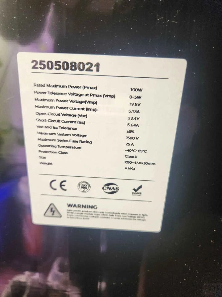 2x 100W Solar Panels 12V RV Camping Off Grid Power System - photo 3