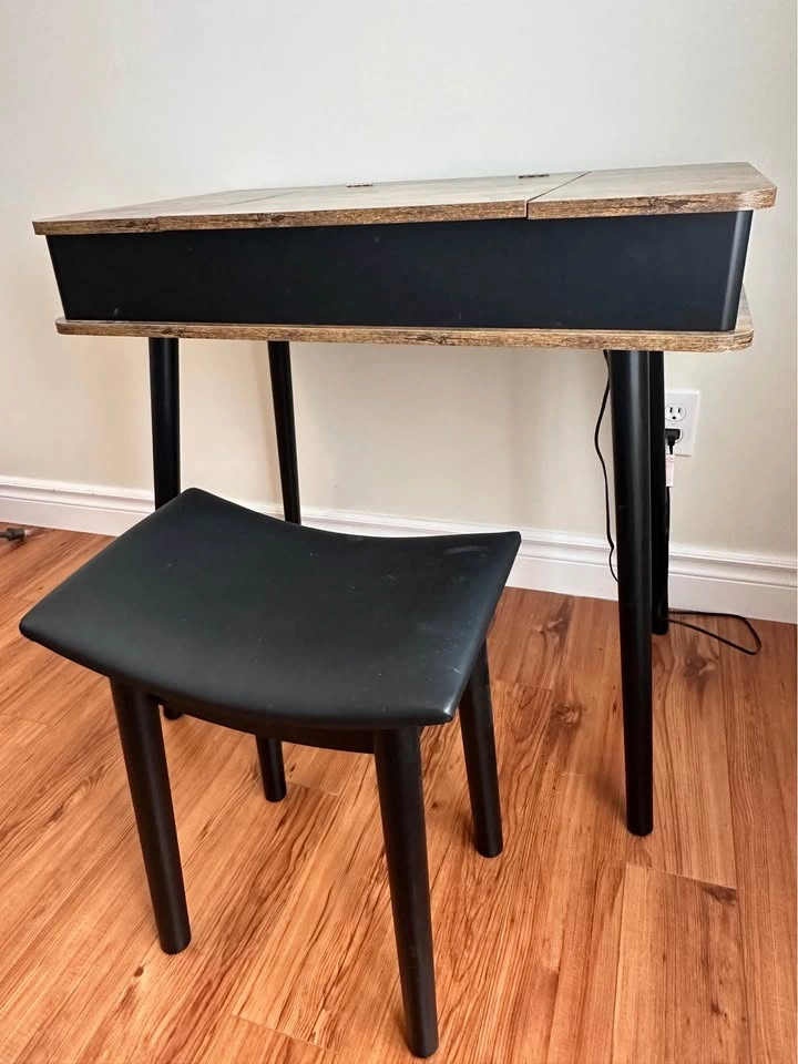 CHARMAID Vanity Desk with Lighted Mirror - photo 3