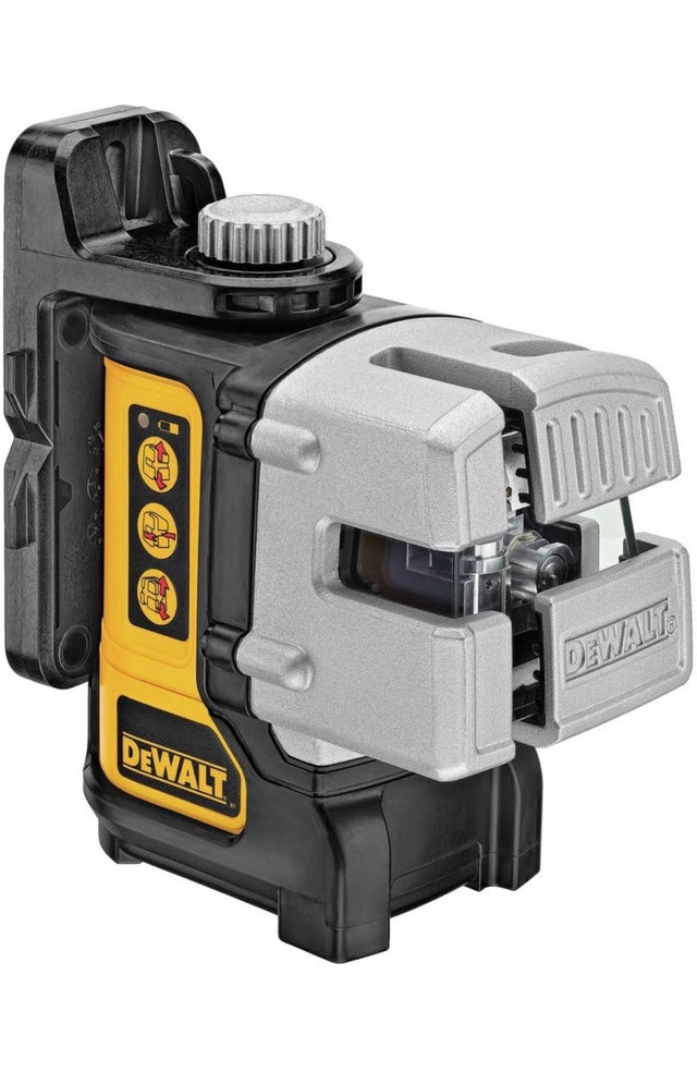 DEWALT Line Laser, Self-Leveling, Red, 3-Beam DW089 with Case