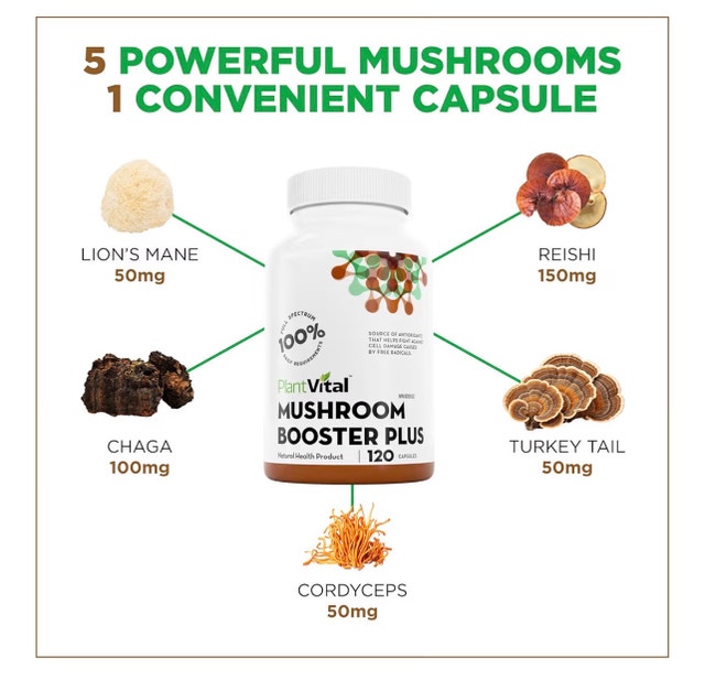 PlantVital Mushroom Booster Plus – Made in Canada – - photo 2