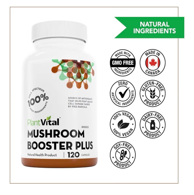 PlantVital Mushroom Booster Plus – Made in Canada – - photo 3