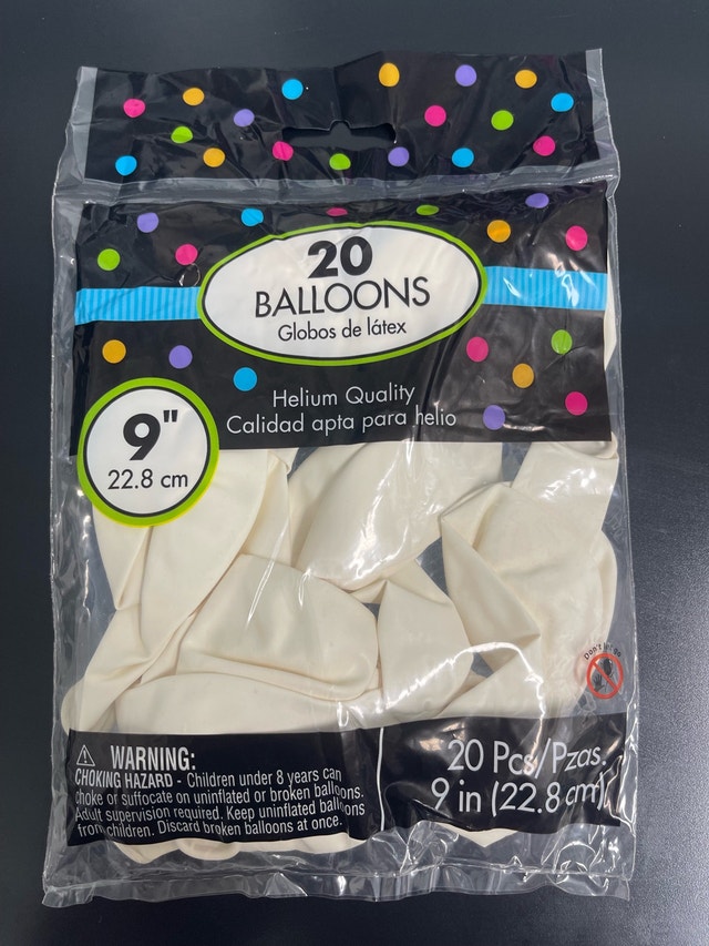 White 9 inch Latex Balloons - 500 Units - photo 4