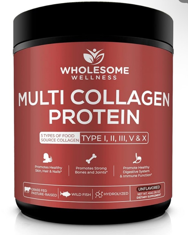 Wholesome Wellness Multi Collagen Protein Powder Hydrolyzed 16oz