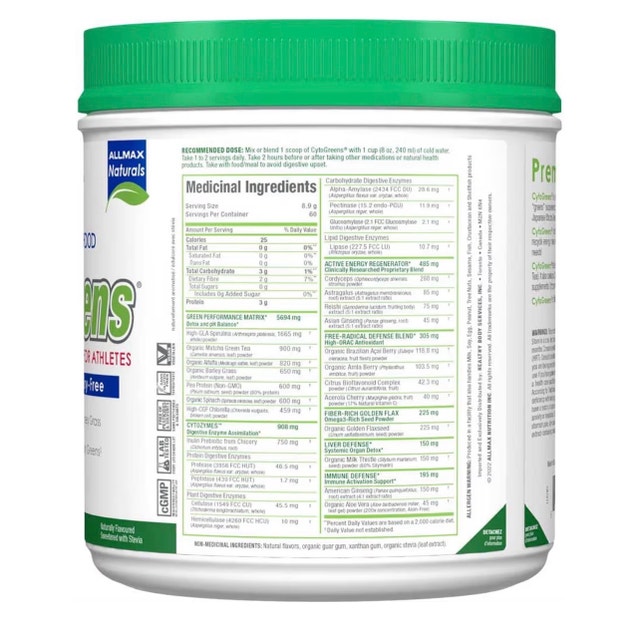 ALLMAX NUTRITION - CytoGreens - Superfood - Acai Berry Green Tea - photo 4