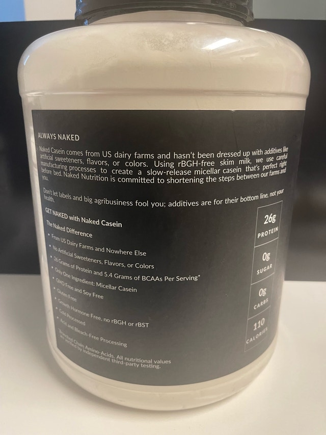 NAKED Casein - 5Lb Micellar Casein Protein Powder - Bulk - photo 5