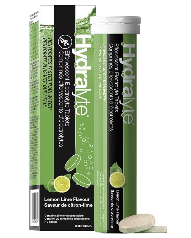 HydraLyte Effervescent Electrolyte Tablets - Lemon Lime