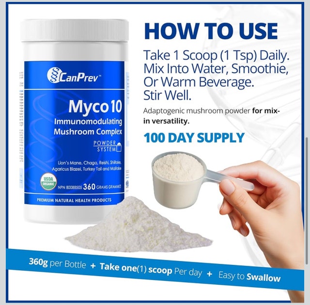 CanPrev Myco10 Mushroom Complex 360g Powder - photo 5