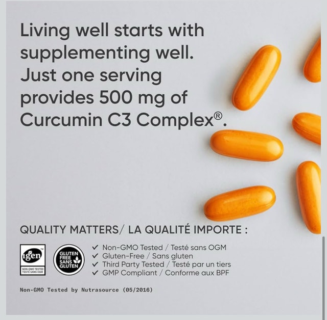 Turmeric Curcumin C3 Complex 500mg with Black Pepper - photo 4