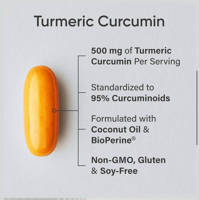 Turmeric Curcumin C3 Complex 500mg with Black Pepper - photo 5