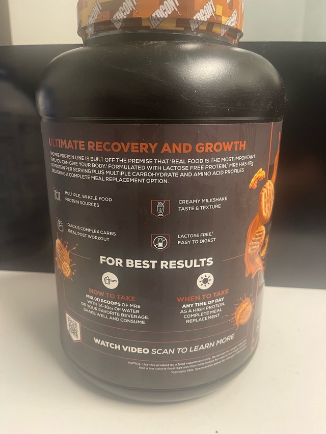 REDCON1 MRE Protein Powder, Peanut Butter Cookie (7 lbs) - photo 4