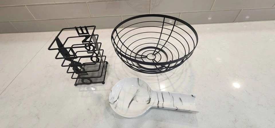 Kitchen Organizer Set – Fruit Basket, Spoon Rest & Spoon/Fork Ho - photo 2