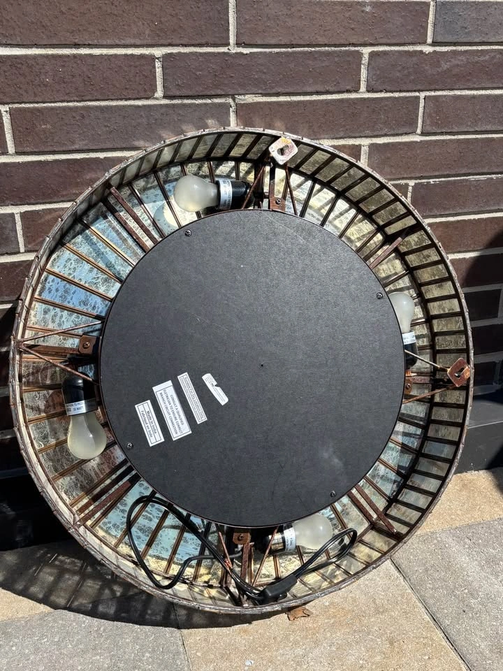 Bronze Round Glass Light Fixtures (Wall Mount) - photo 3