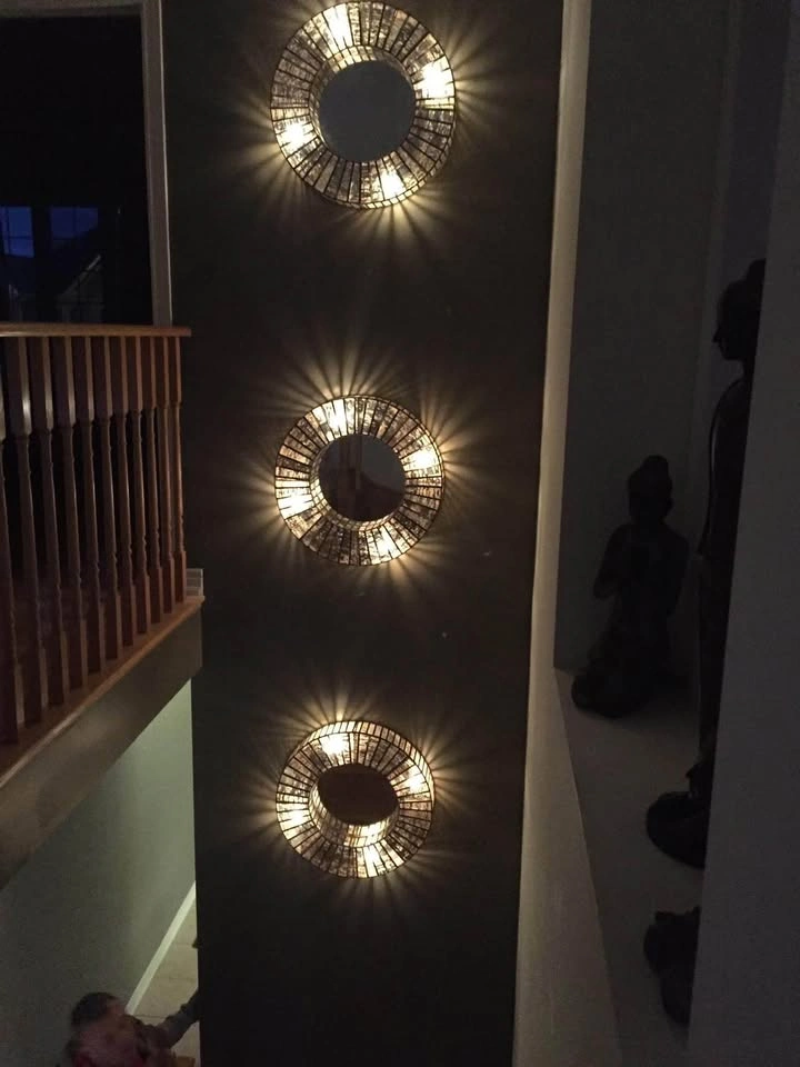 Bronze Round Glass Light Fixtures (Wall Mount) - photo 4